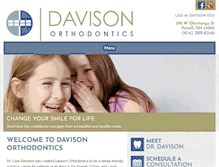 Tablet Screenshot of davisonorthodontics.com